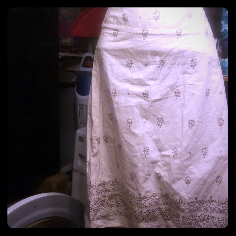 Tan and brown skirt